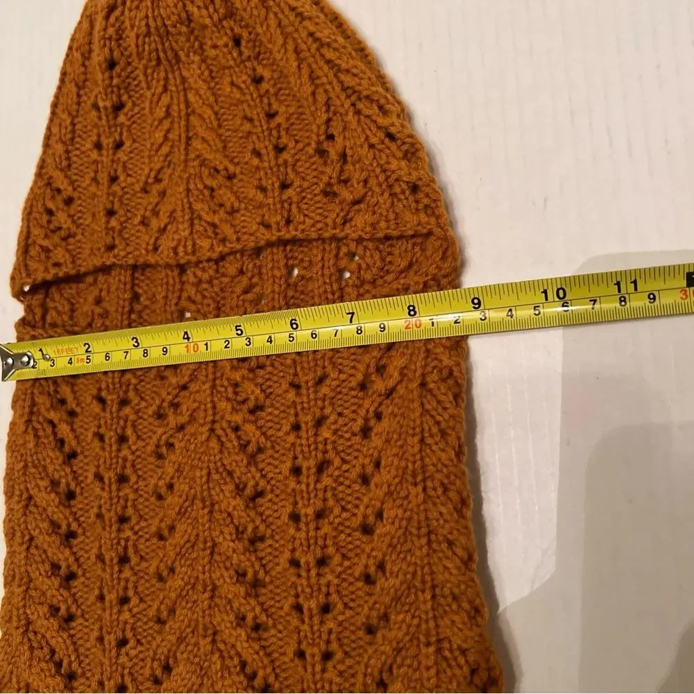 Luxton S-M Balaclava Hood Scarf Hat Rust